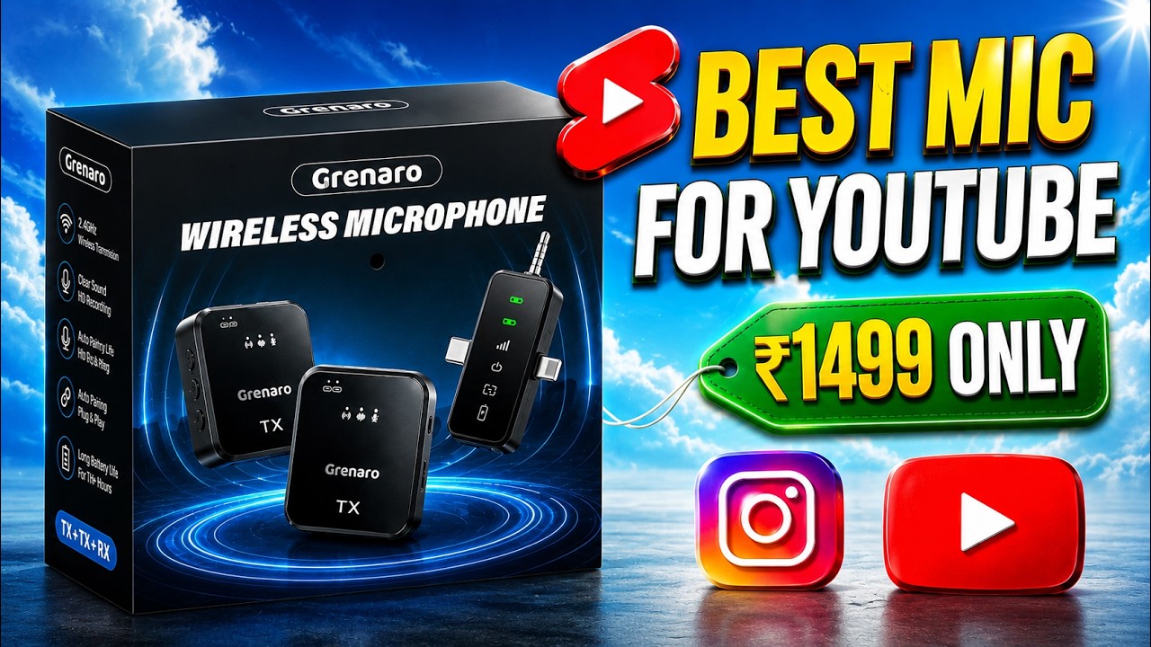 Best Mic For YouTube Creator In 2026 | Budget Wireless Microphone For  Android, iPhone & DSLR