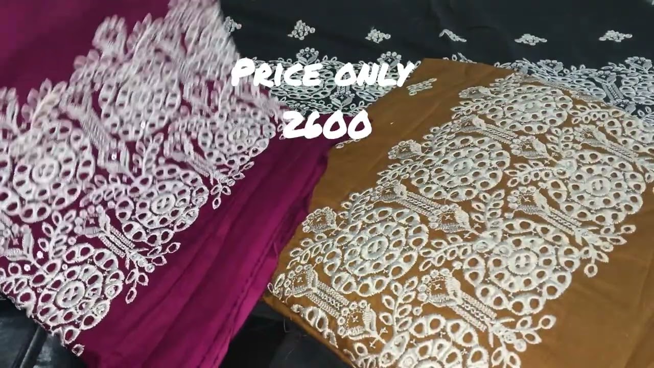 Breeze embroidery lawn 2 pc suits available Whatsapp only 03209436646