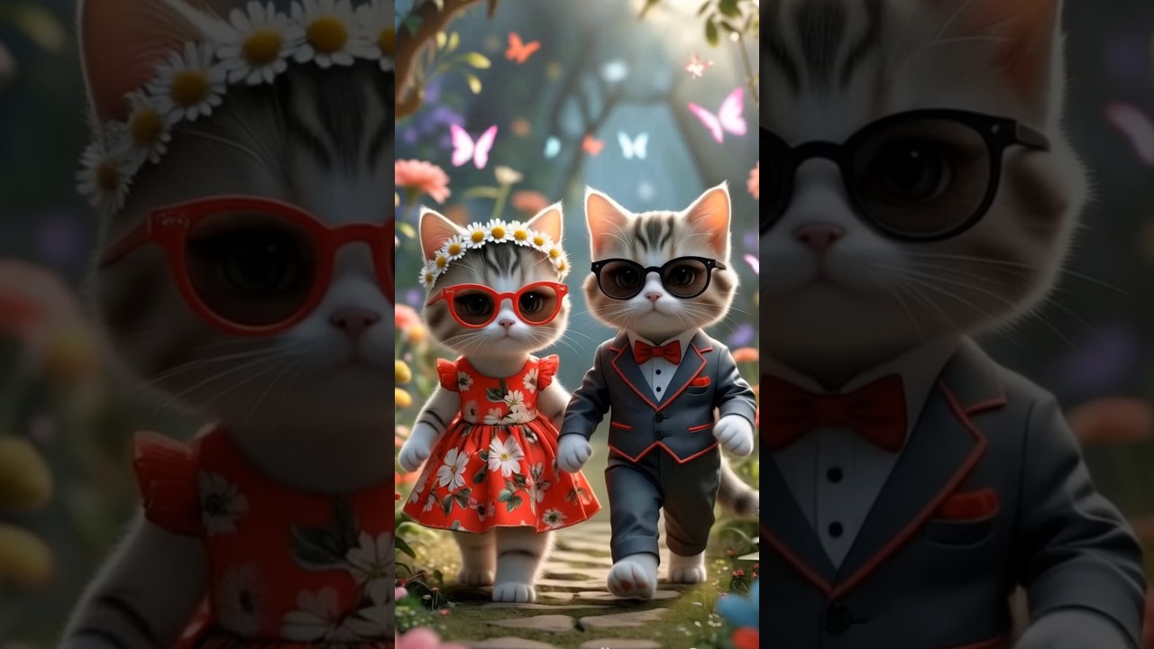 Cute Cat little couple #cute #cat