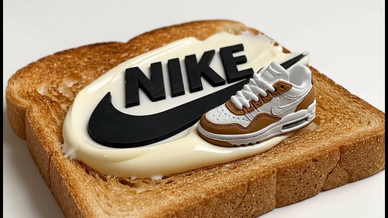 Brand logos on toast, ASMR | 😍  Strangely satisfying food (4K, no talking)