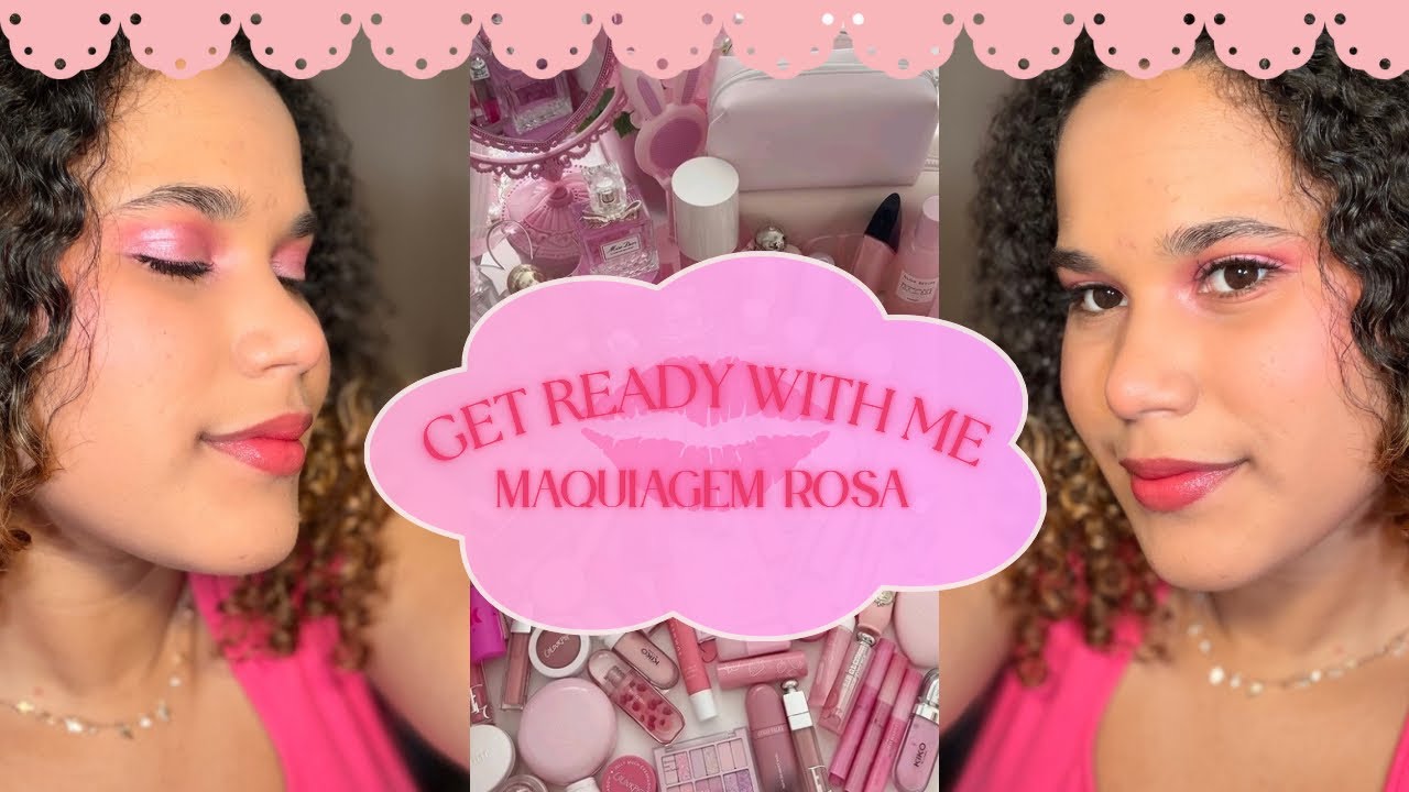 MAQUIAGEM COM TEMA DE CORES — GUERRA DAS CORES (ROSA 🩰💗💞)