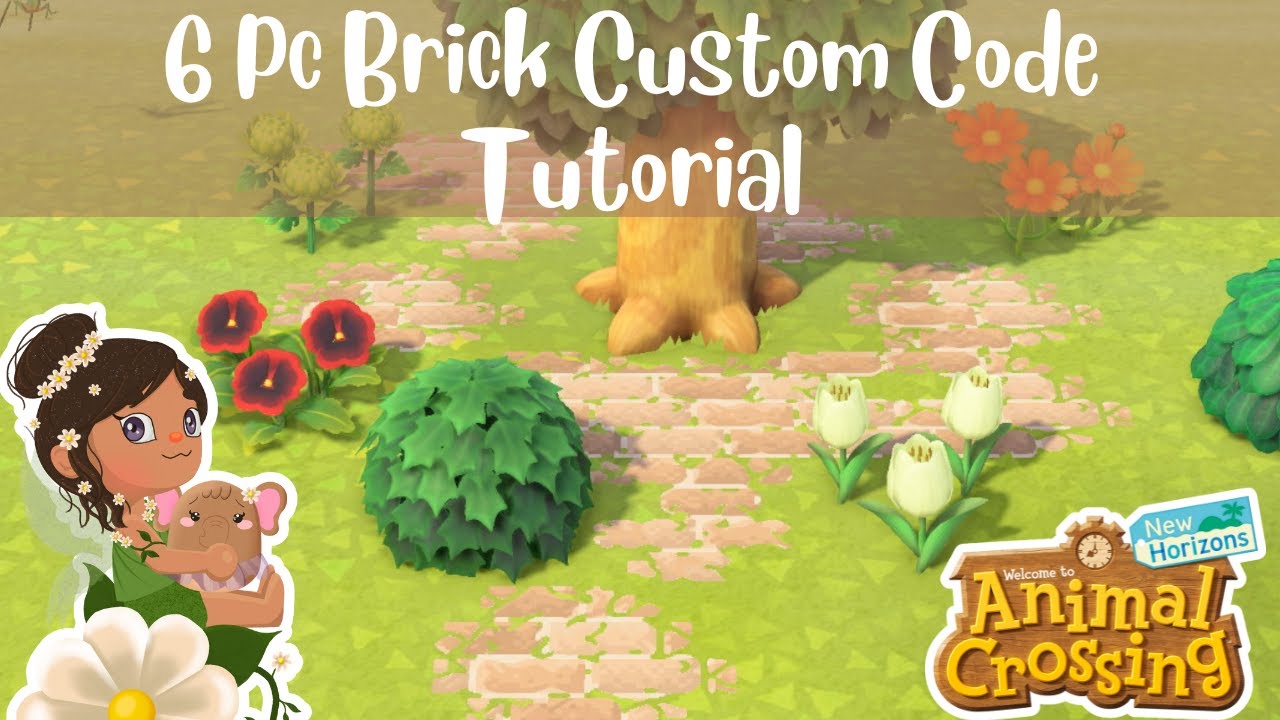 6 Pc Worn Brick Path Custom Design Tutorial Animal Crossing New Horizons ACNH
