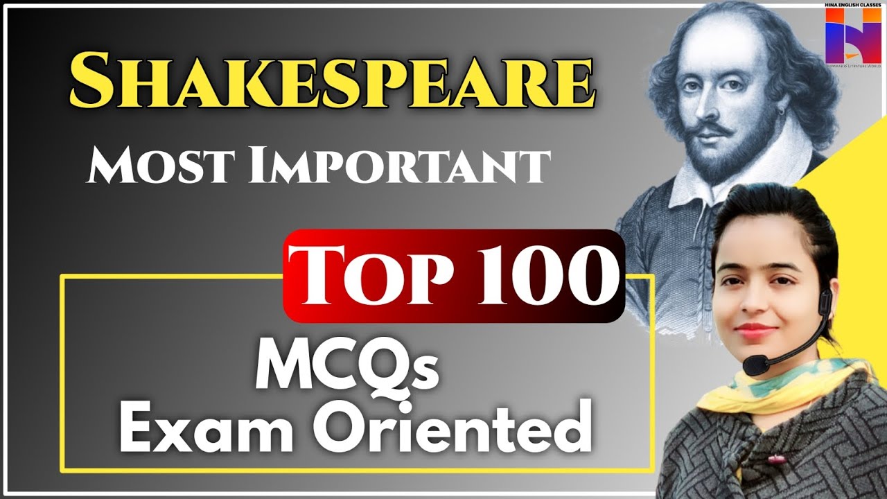 Top 100 New MCQs | Shakespeare | Most Important | Hina English Classes