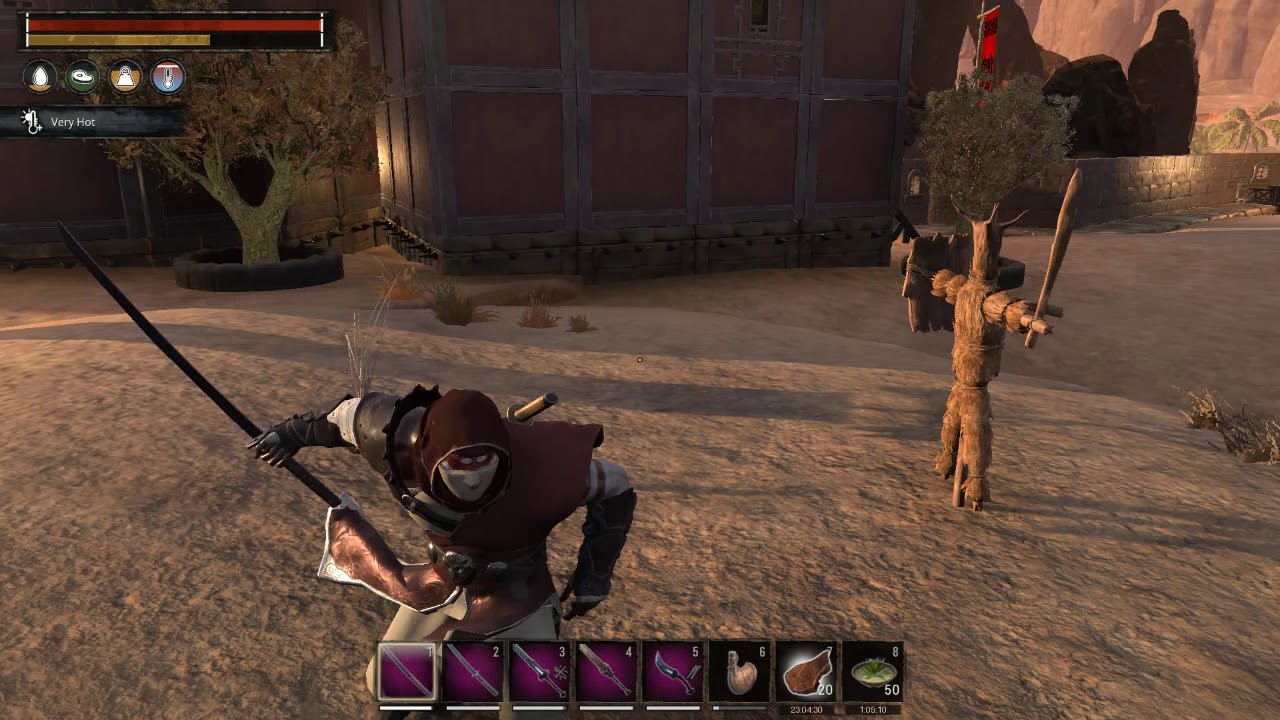 Conan Exiles Mod :  Emberlight - Bastard Sword Moveset x Katana Test