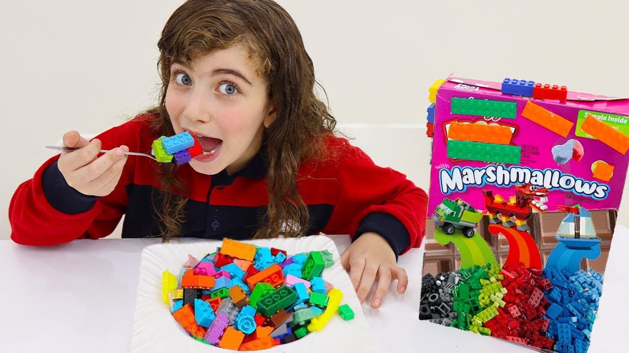 افطار الليغو وحبوب الشيكولاتة| Lego Breakfast