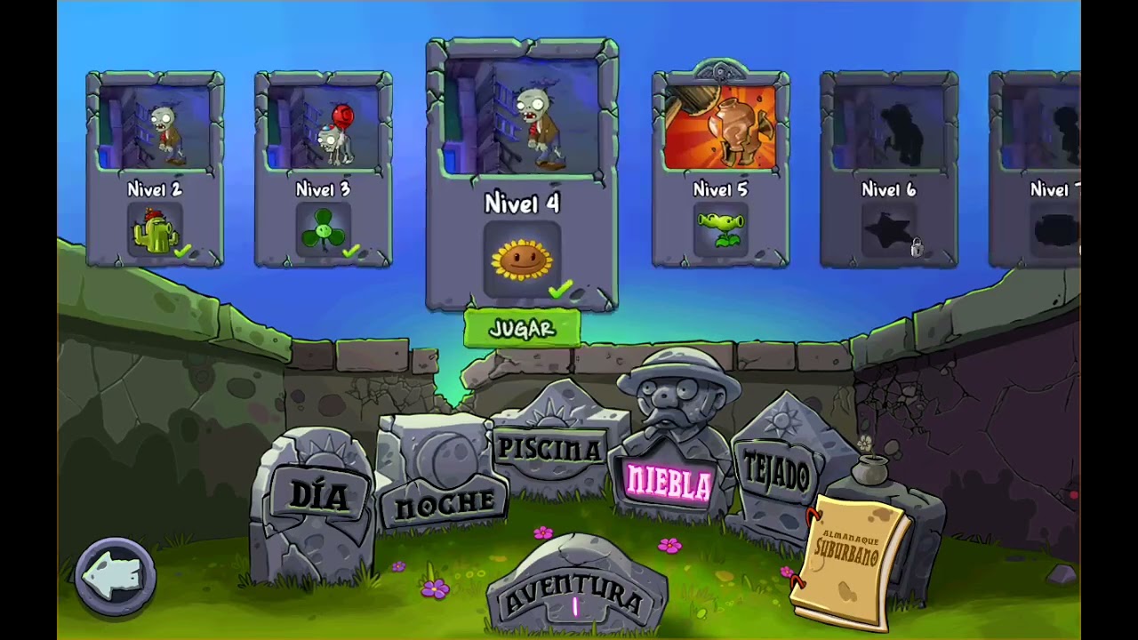 Jugando plantas vs zombies parte 10