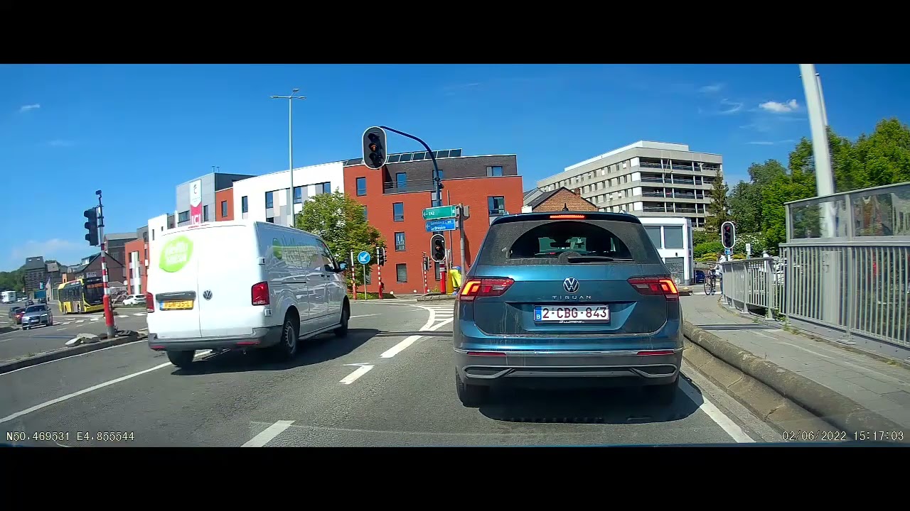 Belgium by Road - Namur - City Centre to Motorway