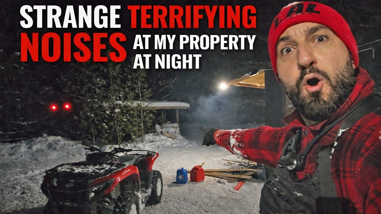 INVESTIGATING SCARY SOUNDS COMING FROM MY FOREST AT NIGHT!! (CAUGHT ON CAMERA)