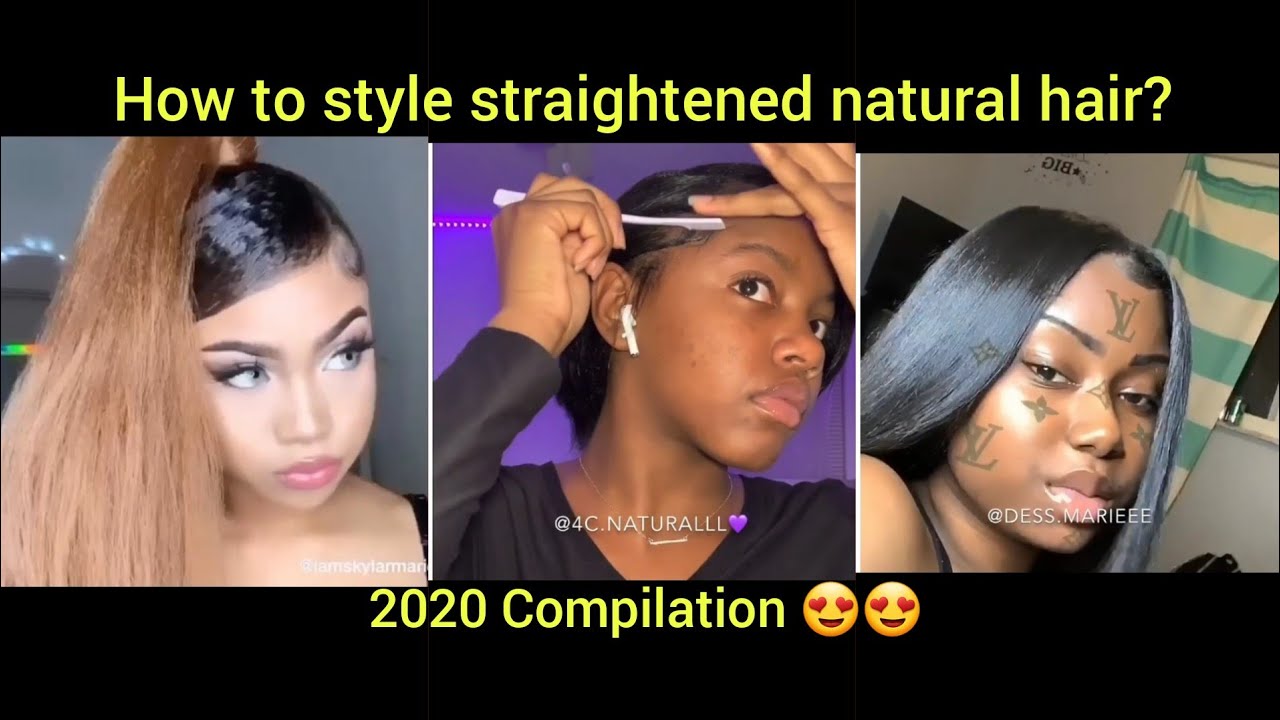 😍😍Hairstyles for black teens|| Straight natural hairstyles compilation 2020 ||Relaxed hair friendly