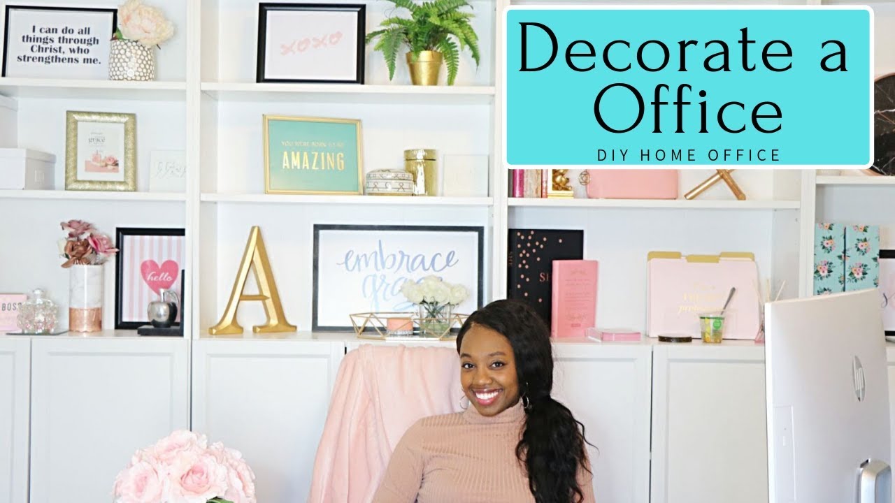 How to Design & Create Home Office | DIY Rose Gold & Marble Office | Interior Design