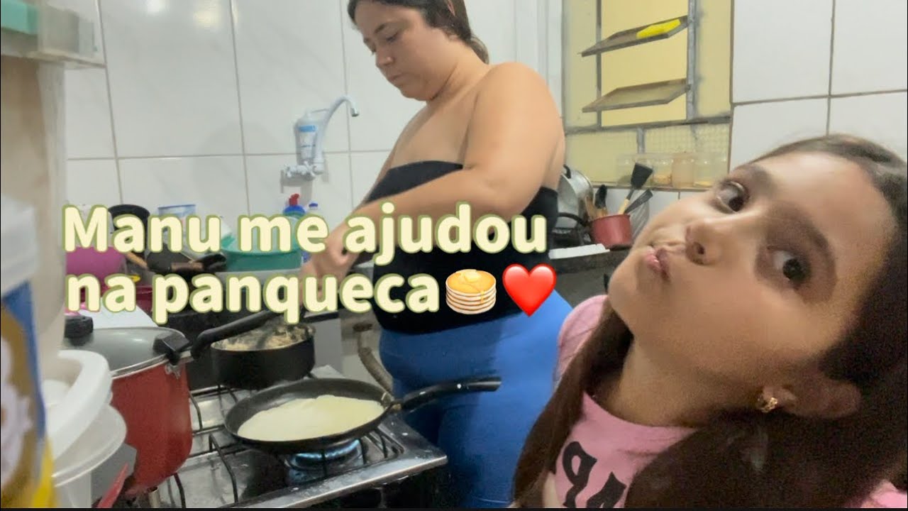ENSINEI MINHA SOBRINHA DE 10 ANOS A FAZER PANQUECA 
