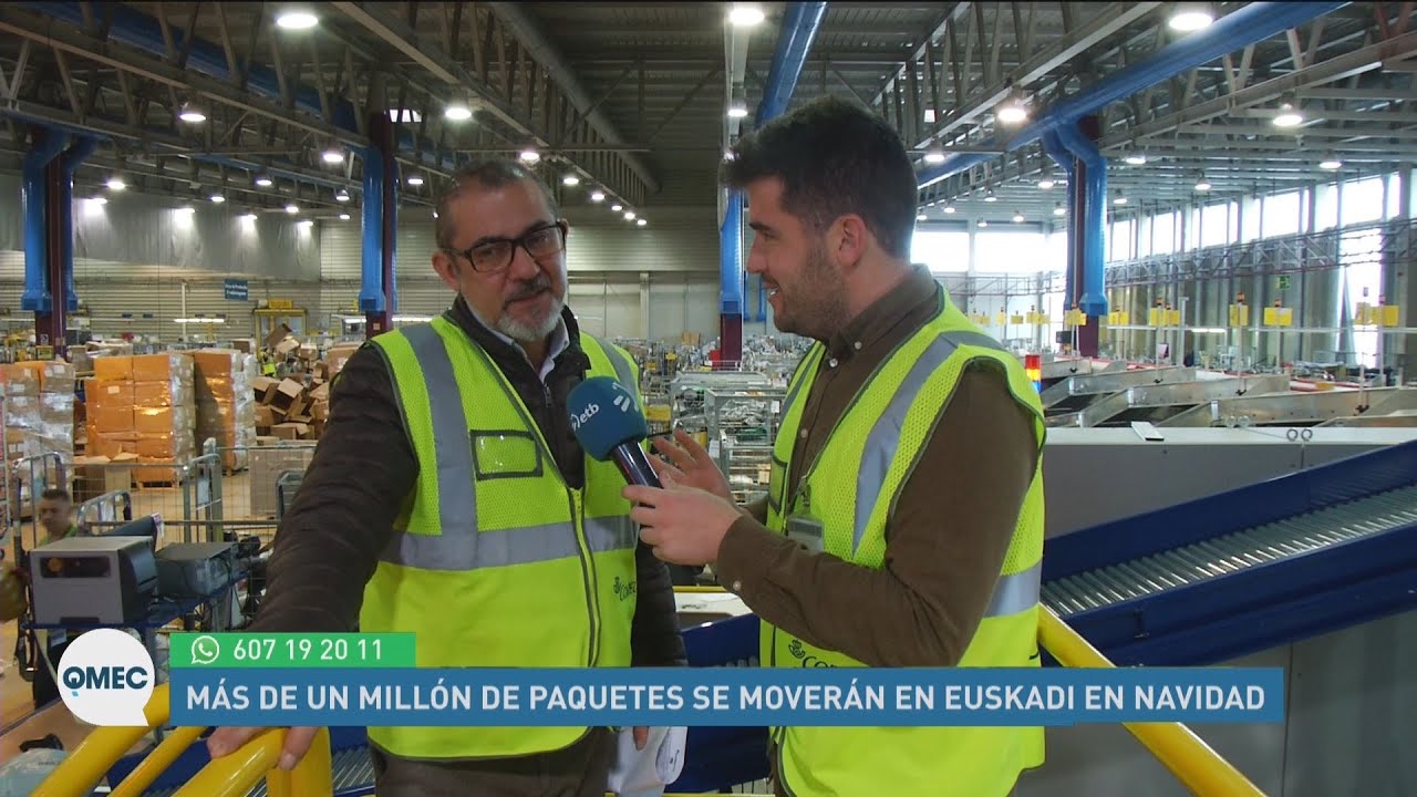 Así trabajan en el centro logístico de Correos más grande de Euskadi en Navidad