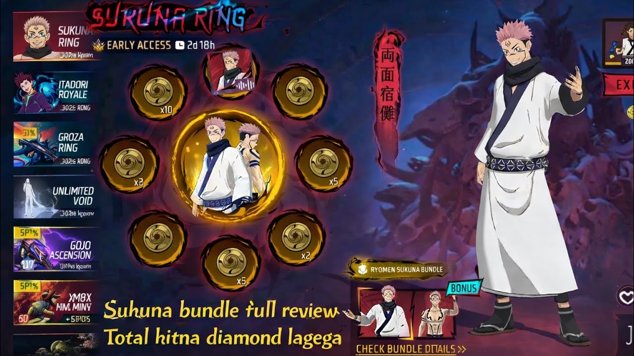 NEW SUKUNA 💀 BUNGLE RING EVENT FULL REVIEW (TOTAL KITNA DIAMOND LAGEGA NIKALNE ME )❔❔