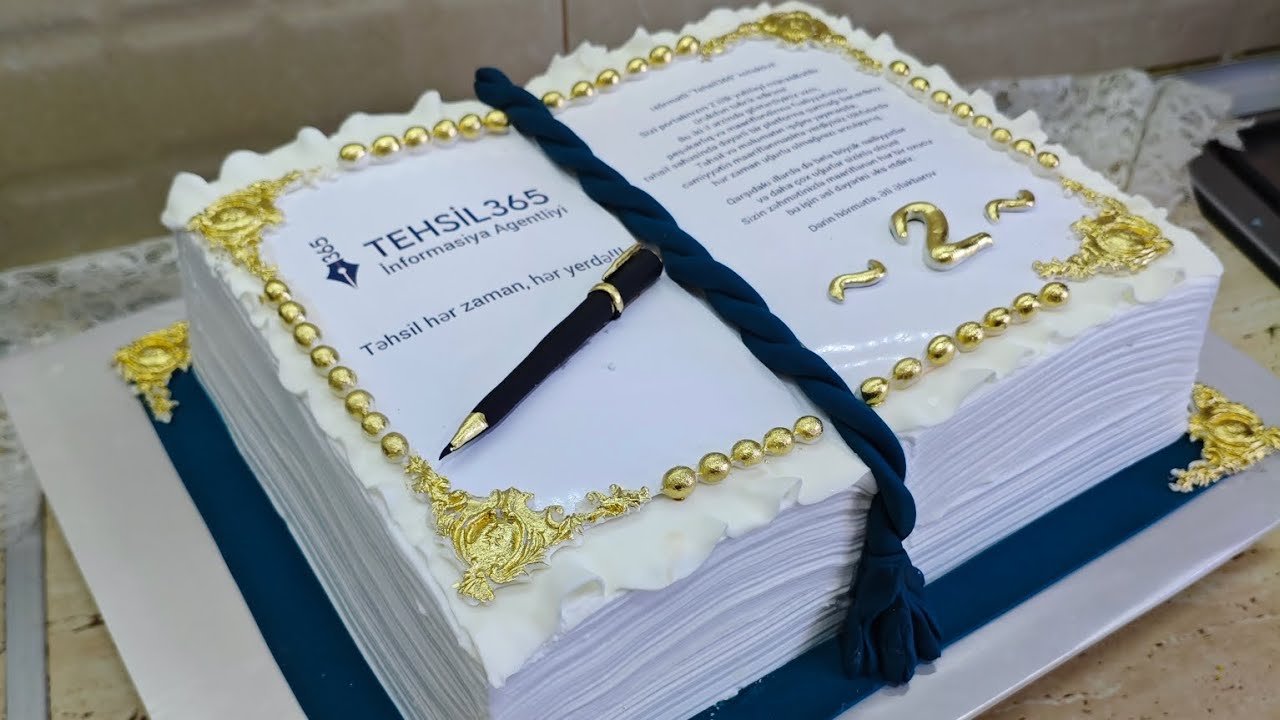 Kitab Tortunun bəzədilməsi #cake #tort #kitabtortu #kefşet