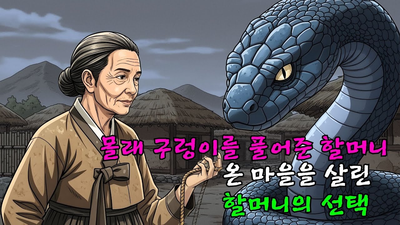 마을 사람들이 잡아먹으려던 거대 구렁이를 몰래 풀어준 과부! 매일 밤 베개 밑에서 발견된 '이것'| 야담 |옛날이야기 |민담 |전설 | 설화