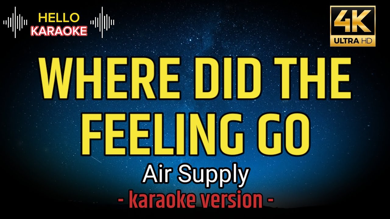 Where Did The Feeling Go - Air Supply (karaoke version)