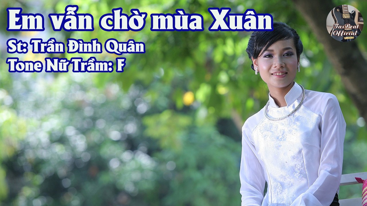 Karaoke Em Vẫn Chờ Mùa Xuân Tone Nữ Trầm | TAS BEAT