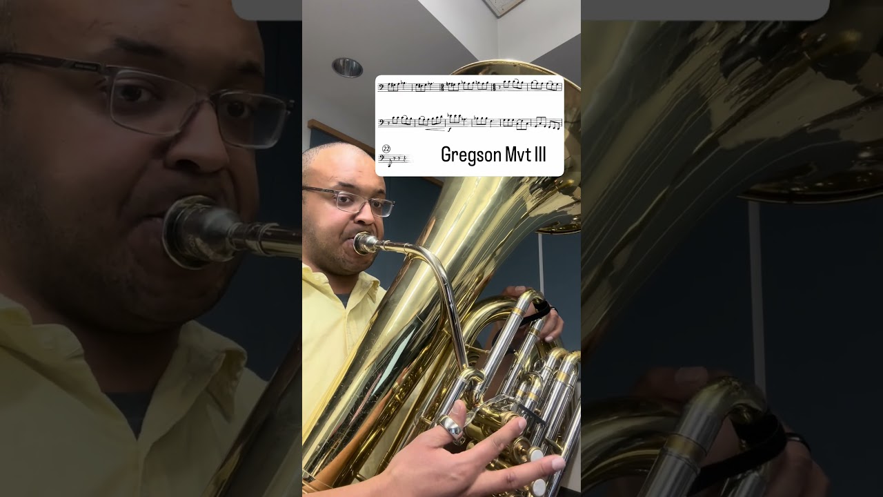 Movement III of the Gregson #tuba Concerto.