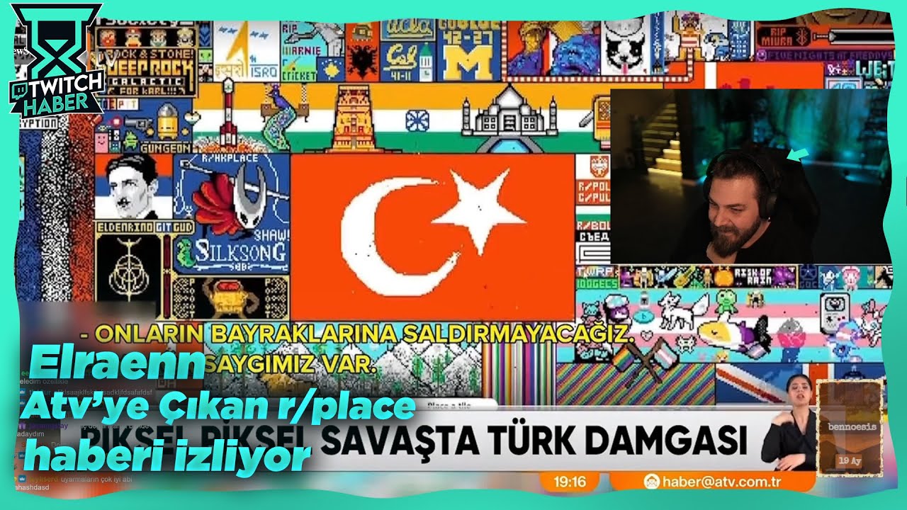 Elraenn - Atv'ye çıkan  r/place Haberini İzliyor!