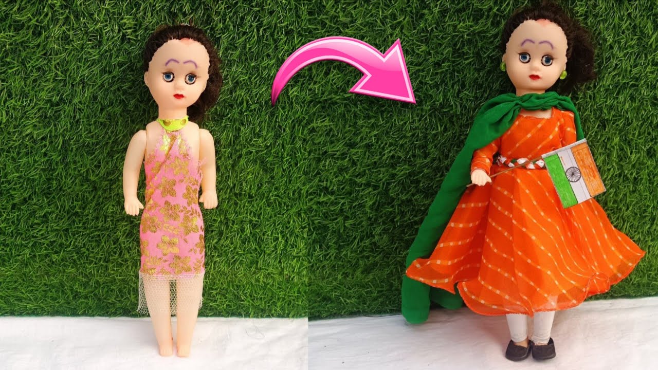 Doll makeover💃 for Republic day||🇮🇳