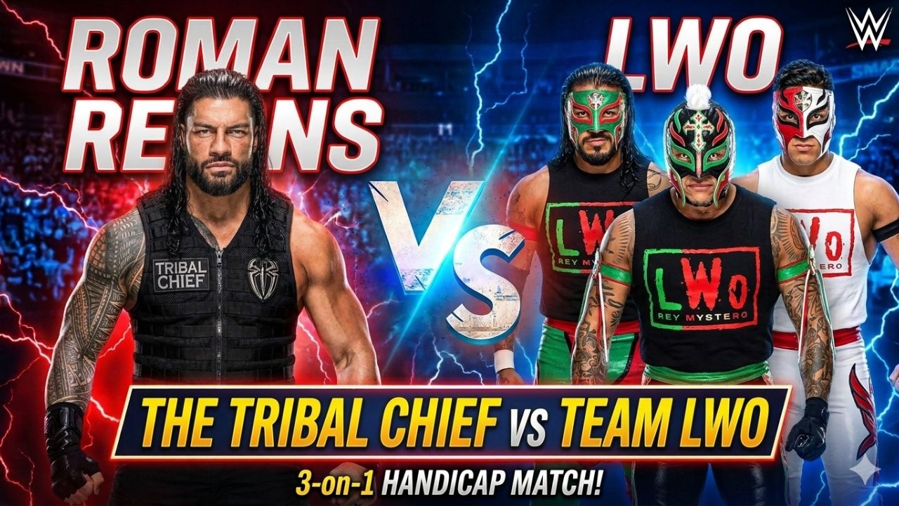 Roman Reigns vs LWO 1 vs 3 Handicapped Match