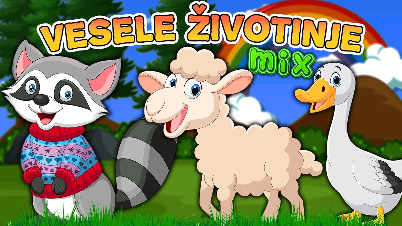 Vesele životinje MIX 💛 Životinje za decu MIX 💚 Najlepše pesmice za decu ❤️️ Nove dečije pesme💜