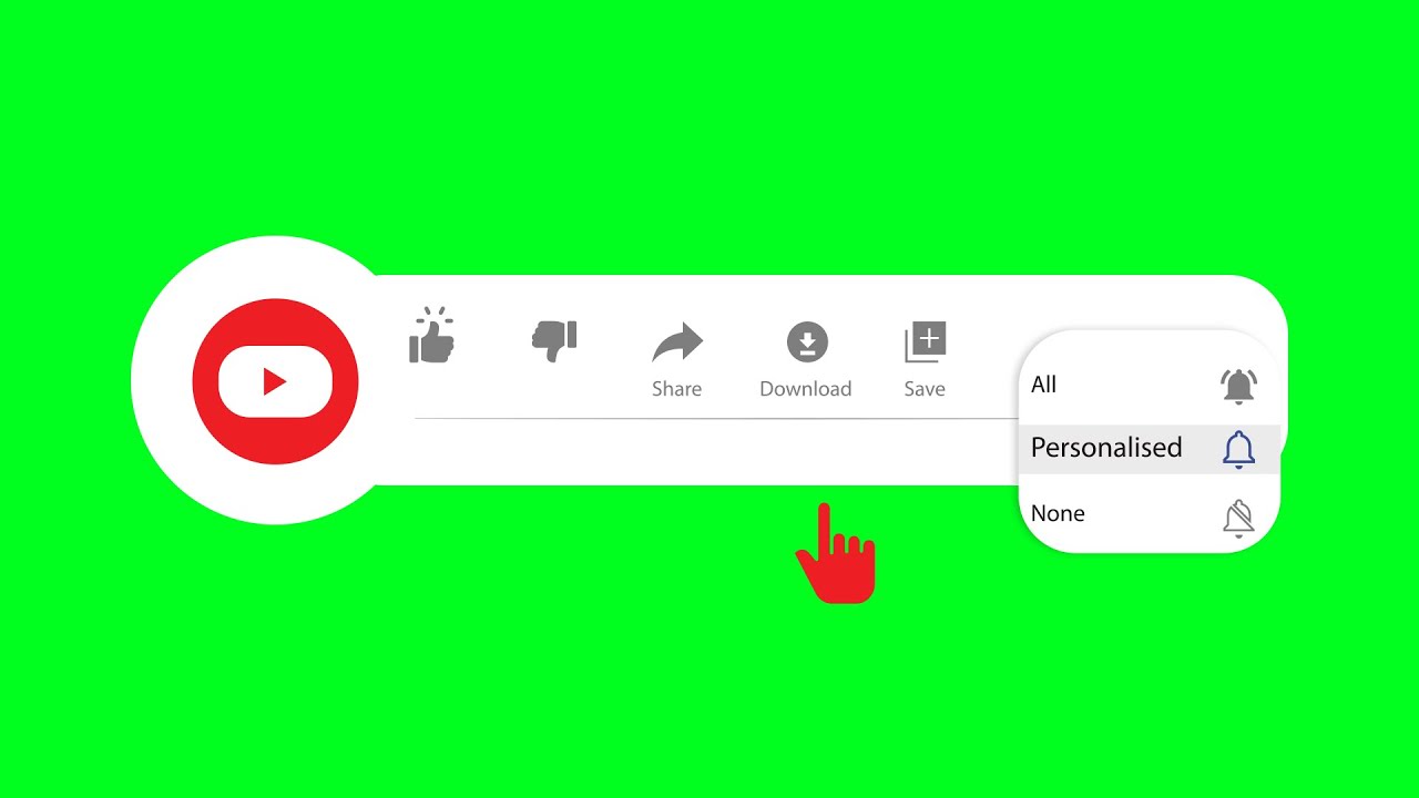 SUBSCRIBE GREEN SCREEN  WITH SOUND FOR YOUTUBERS || SUBSCRIBE, LIKE AND BELL NOTIFICATION BUTTON