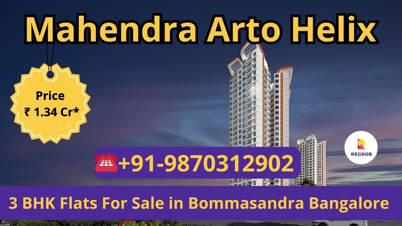 Квартиры 3 BHK на продажу в районе Боммасандра, Бангалор | ☎+91-9870312902 | Mahendra Arto Helix ...