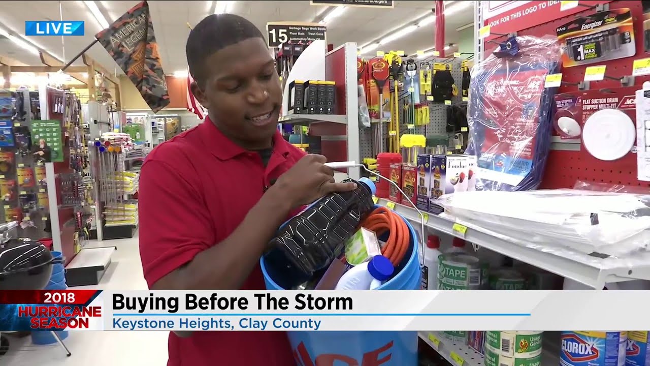 Stocking up before the storm hits