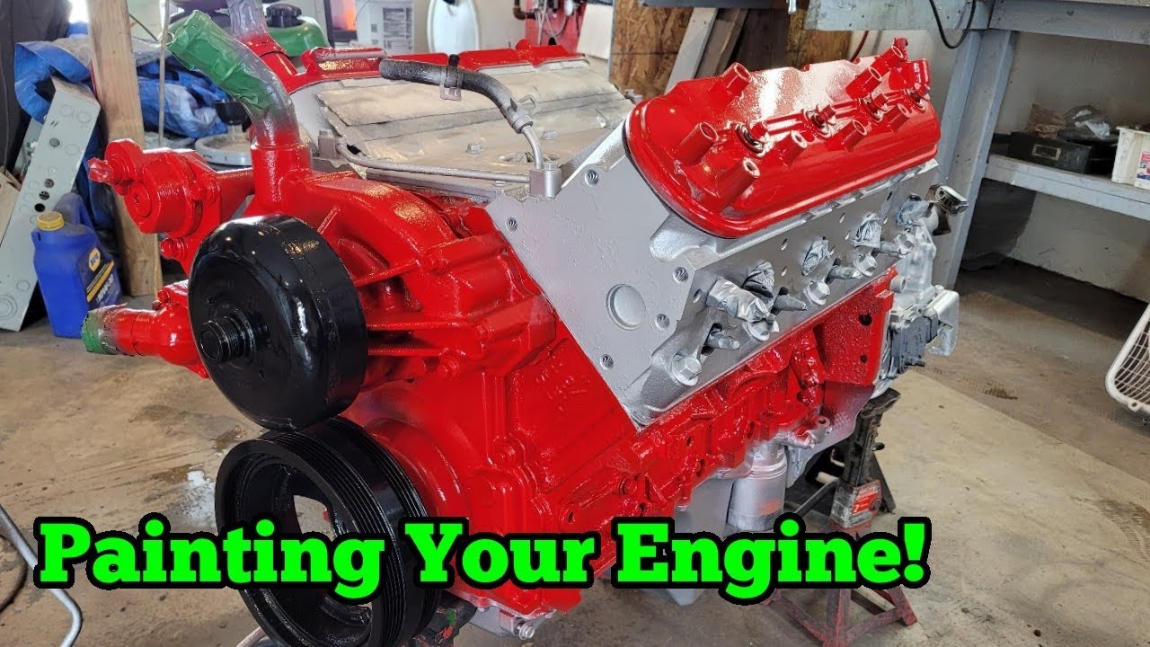 Painting the 4.8L engine and transmission