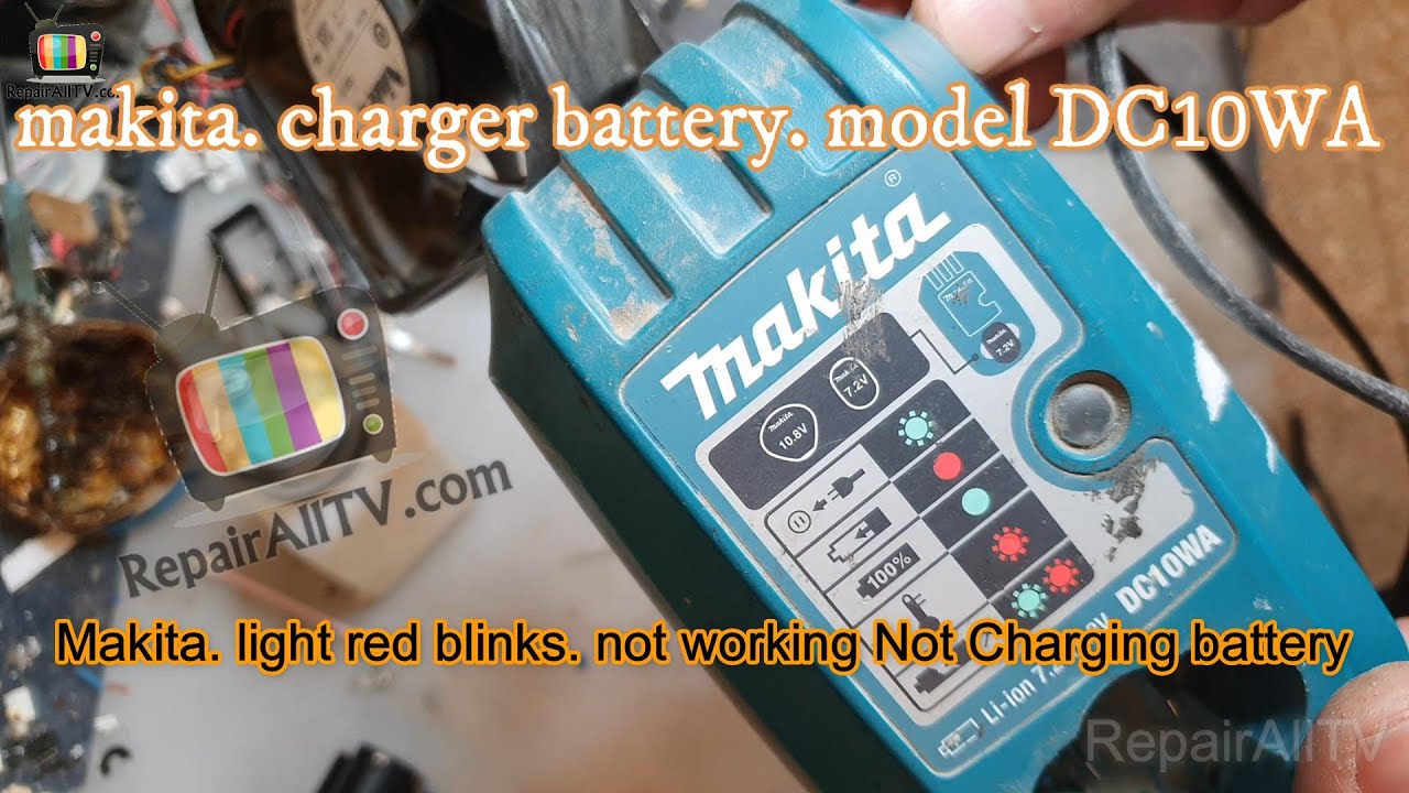 Makita light red blinks  not working Not Charging battery