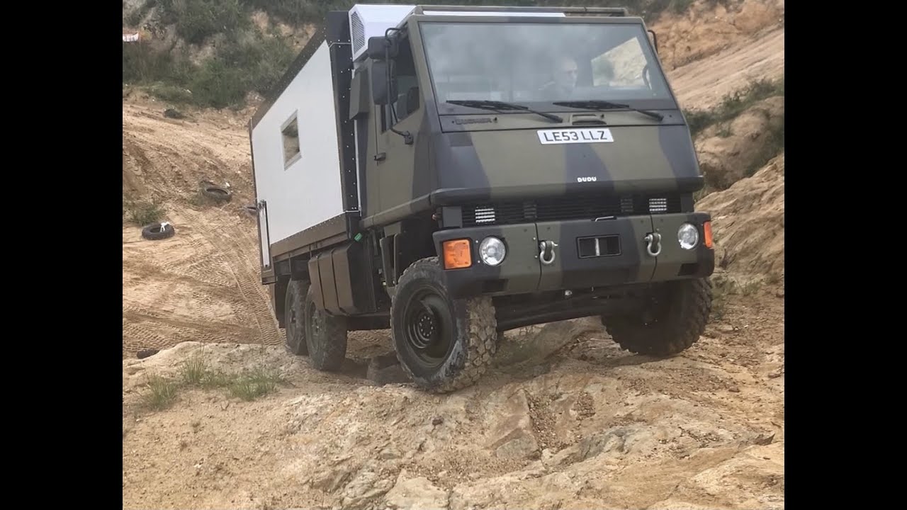 Bucher Duro 6x6 Motorhome Off-Road test drive