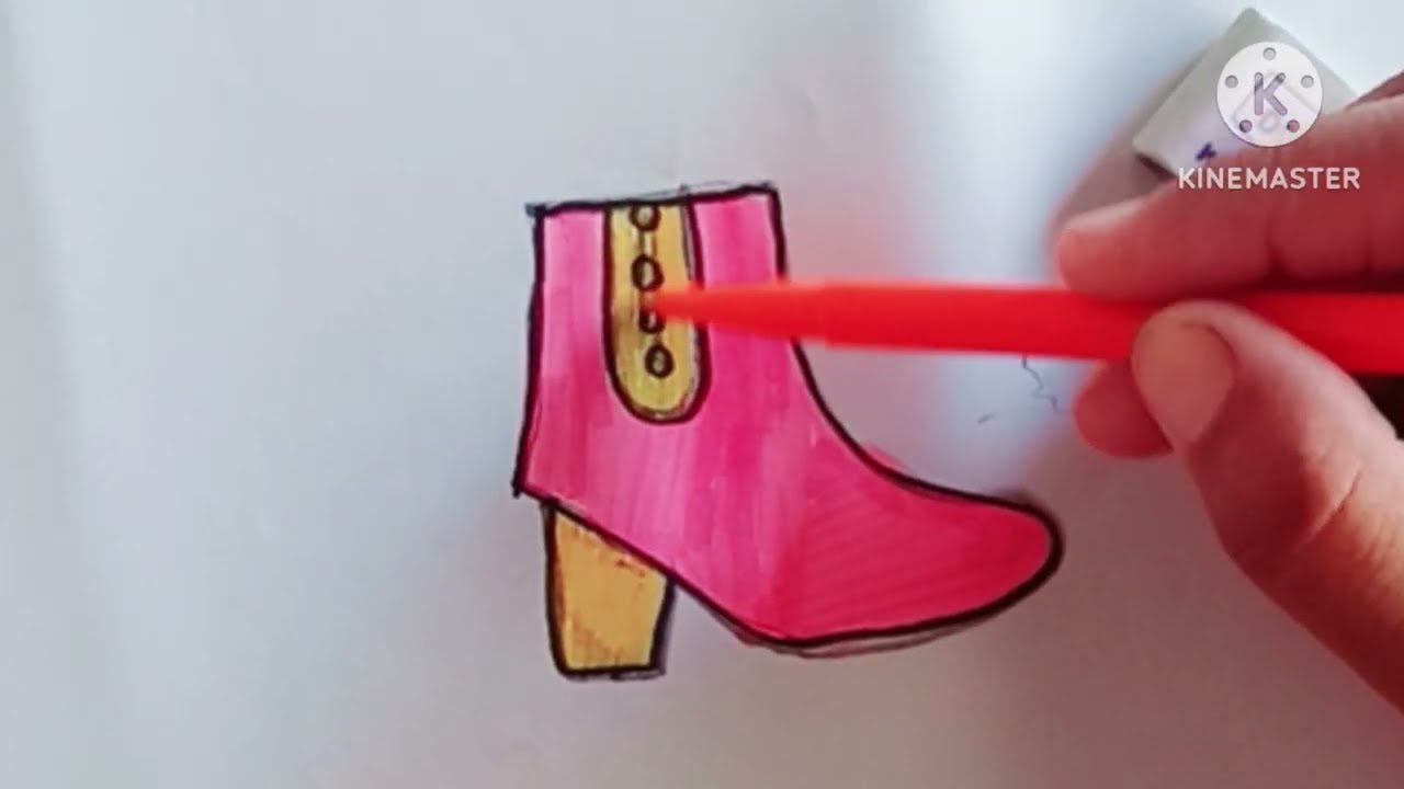 Grill Boot Easy Drawing, Colouring & Painting for kids, Toddlers