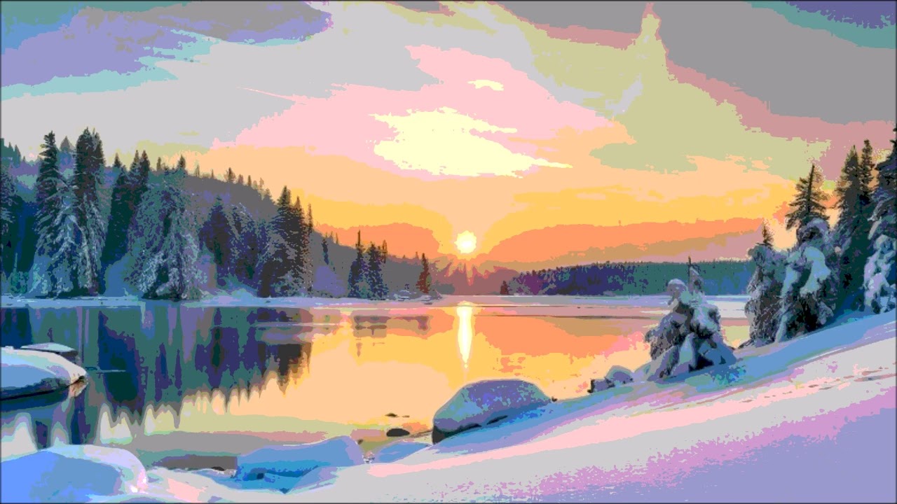 Sunset in the winter field (Original relaxing piano solo music)