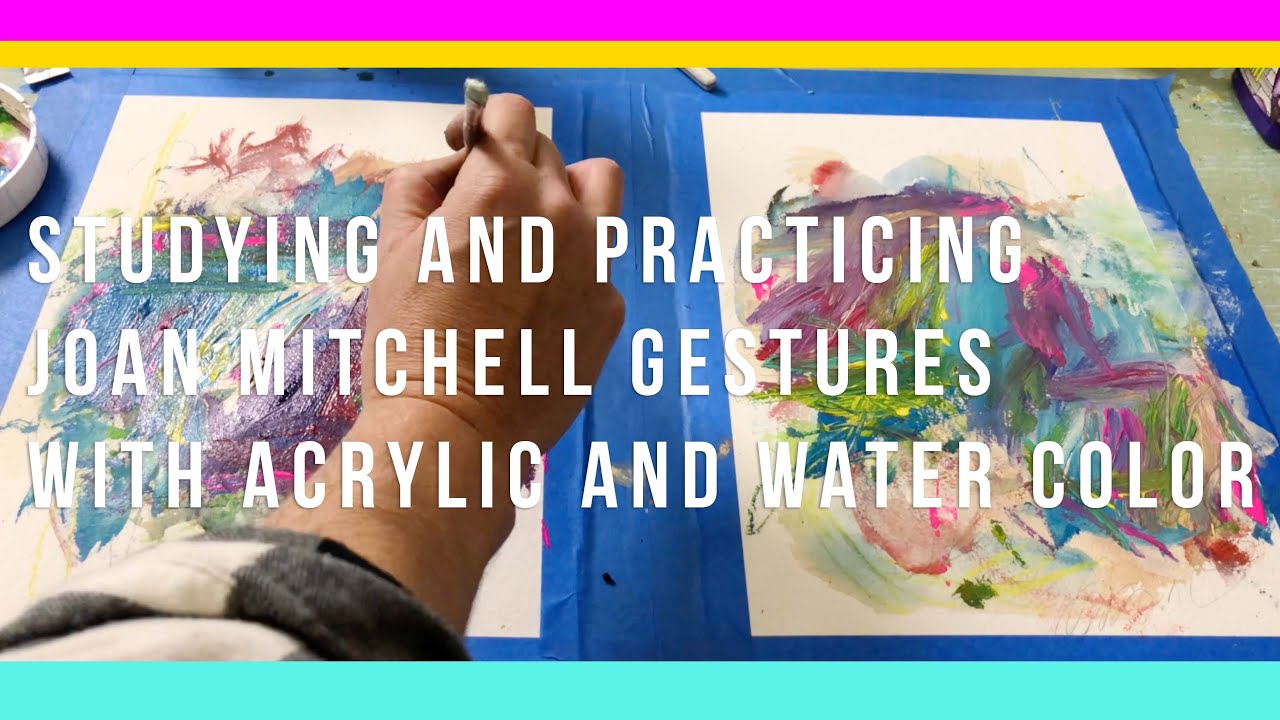 Joan Mitchell painting techniques in Real Time #2. Artist Ty Nathan Clark.