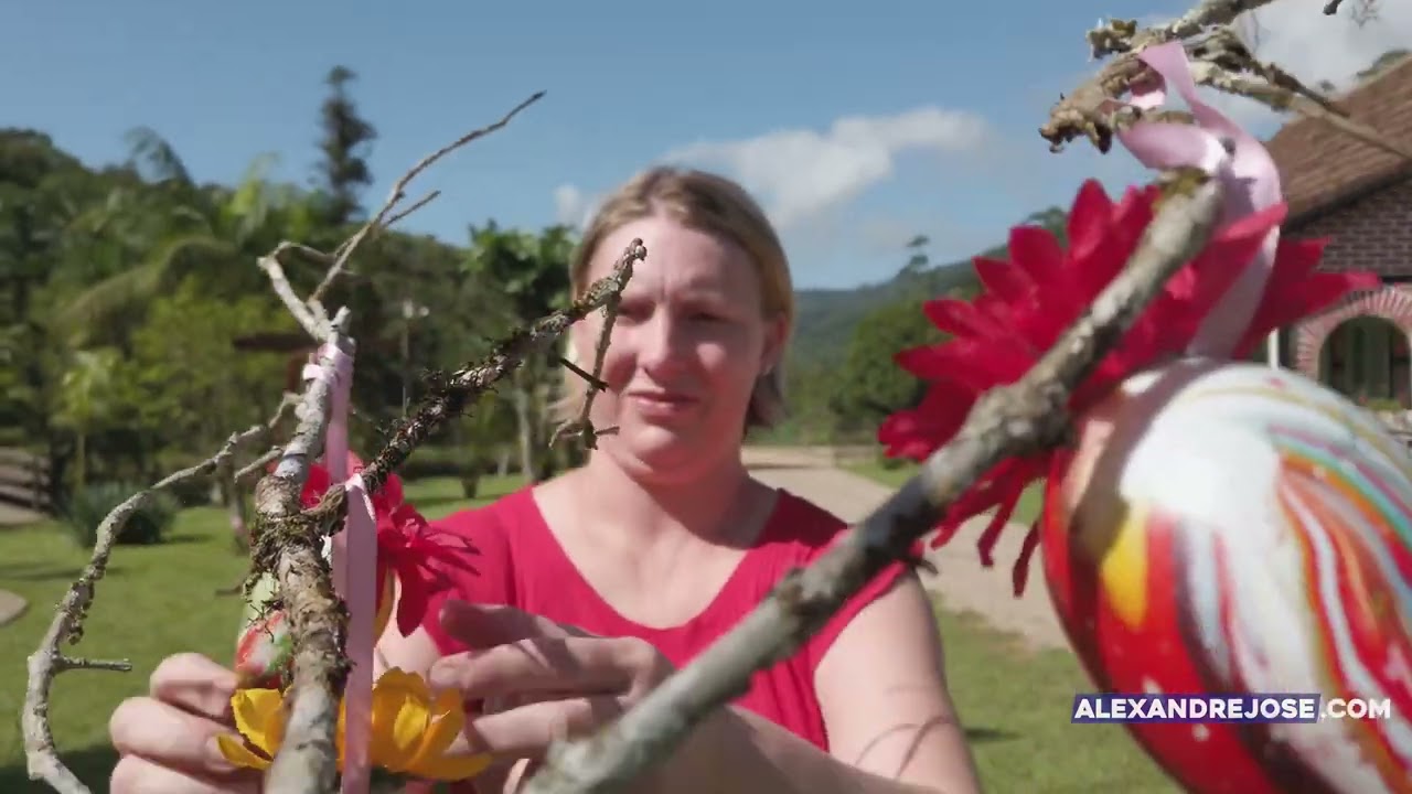 &Aacute;rvore decorada &eacute; s&iacute;mbolo da P&aacute;scoa em Pomerode