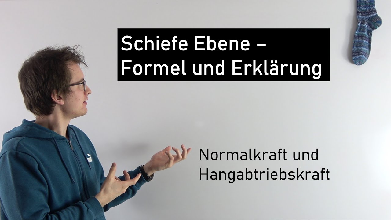 Schiefe Ebene - Kr&auml;ftezerlegung - Formel und Erkl&auml;rung | Physik Mittelstufe