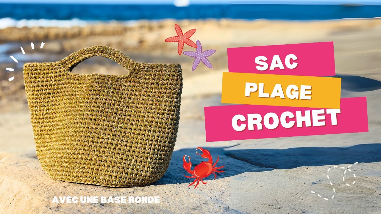 Sac de plage crochet facile &ndash; Pas &agrave; pas d&eacute;butante