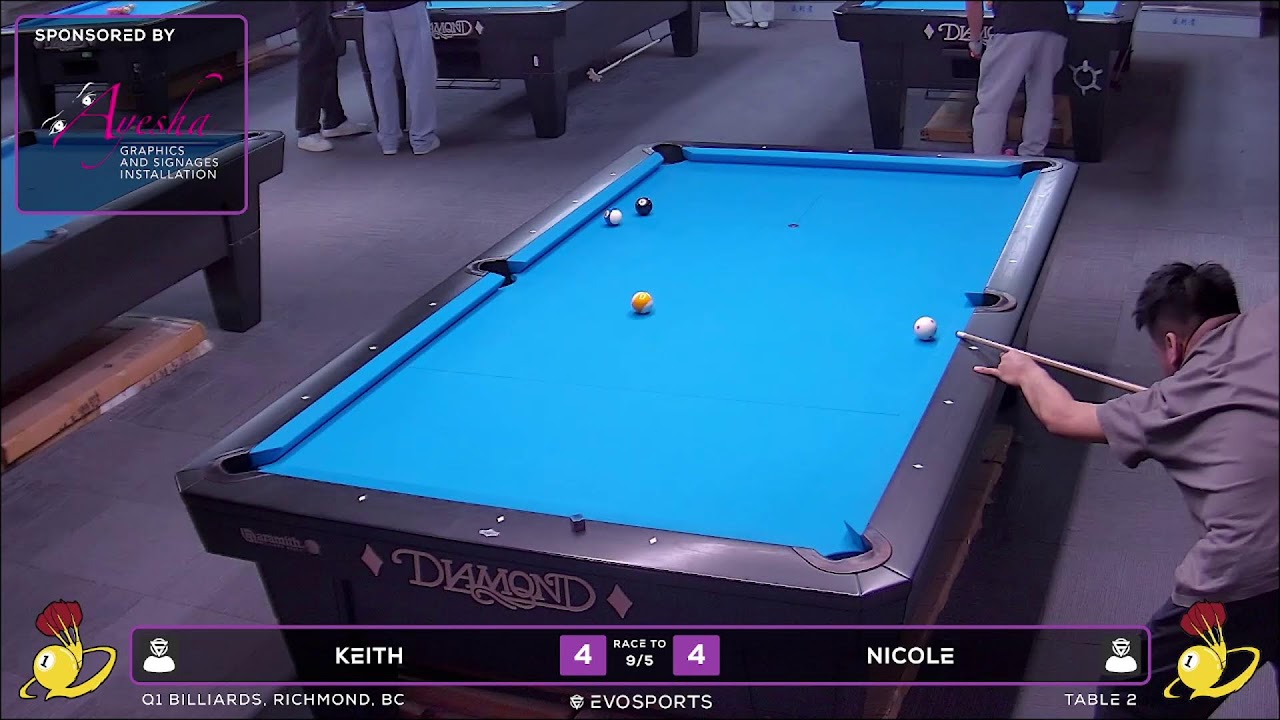 KEITH vs NICOLE - Q1 BILLIARDS - TABLE 2 | EvoSports
