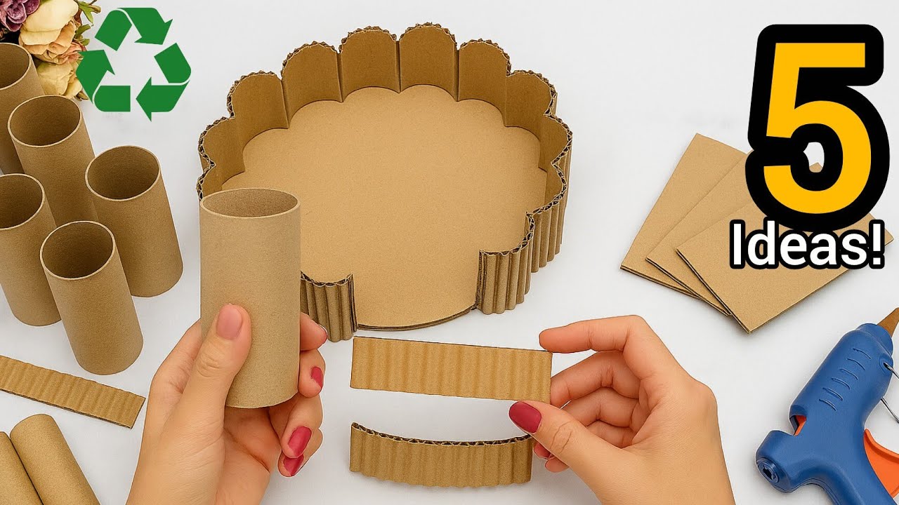 Turn cardboard into money!💵 5 creative and simple ideas with cardboard rolls!