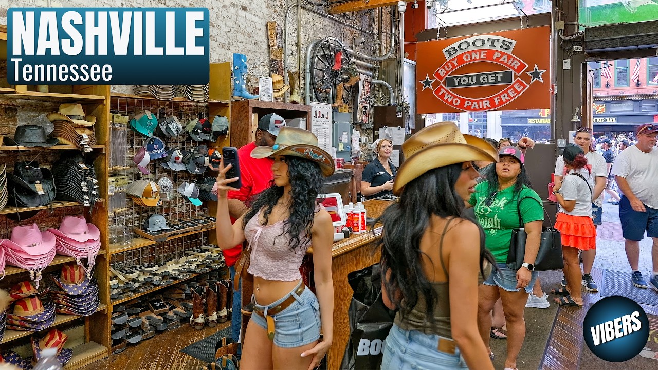 The Energy of Broadway Nashville Tennessee in 4K