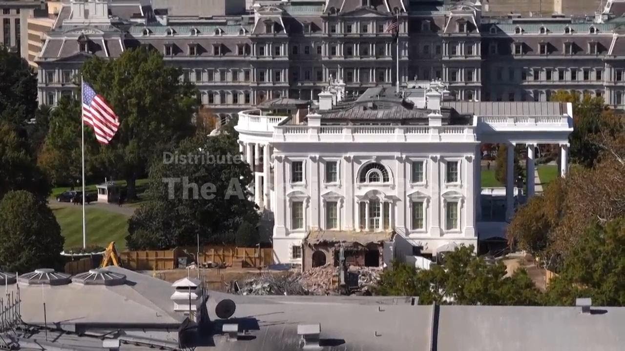 White House East Wing demolished as Trump moves forward with ballroom construction