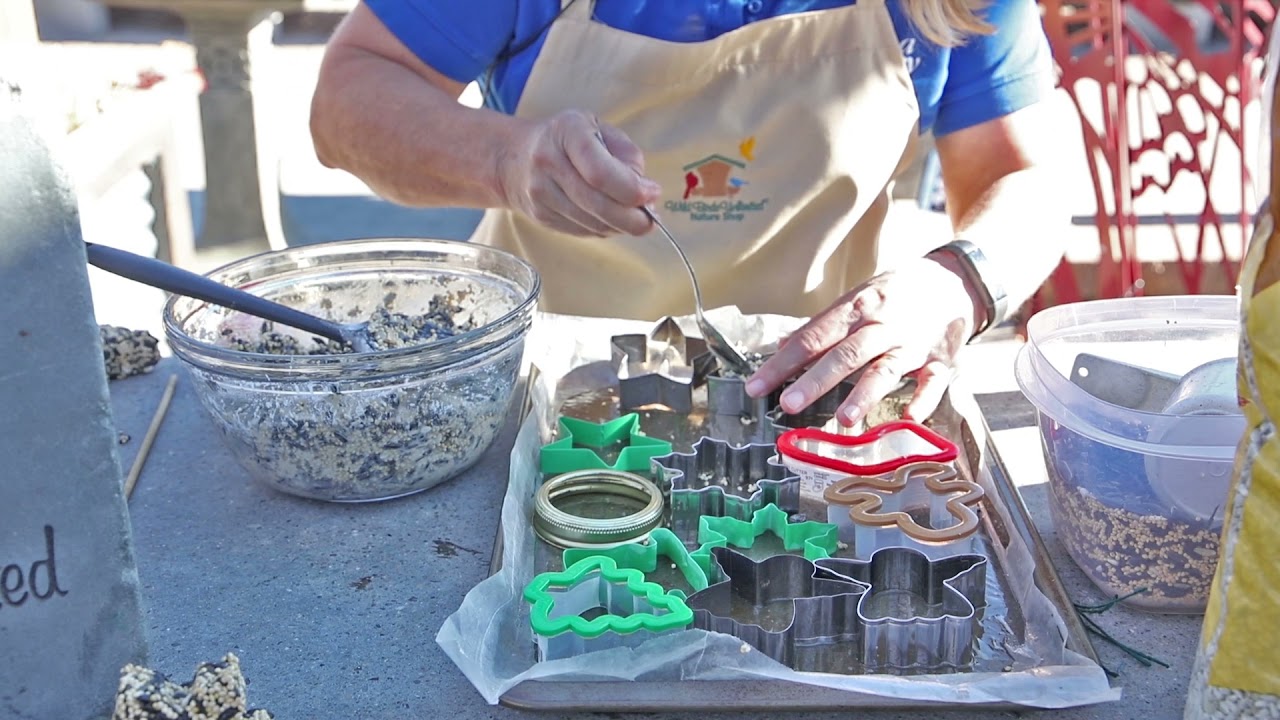 DIY  birdseed ornaments