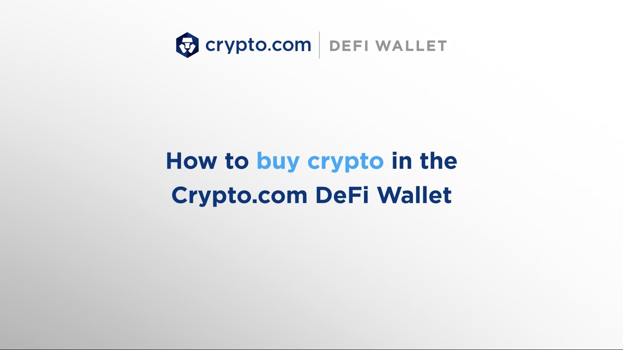 How to buy crypto in the Crypto.com DeFi Wallet