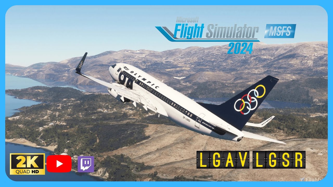 ✈️✈️BOEING 737-800 | LGAV - LGSR | OLYMPIC AIRLINES✈️✈️ |🔴 2K STREAM 🔴| MSFS 2024 Gameplay Español