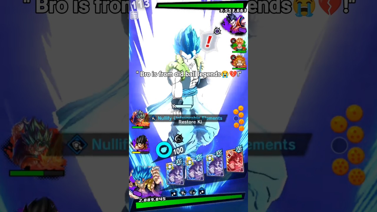 ULTRA GOGETA BLUE😭... #dragonballlegends #dblegends #dbl #shorts #funny #memes #anime #viralshorts