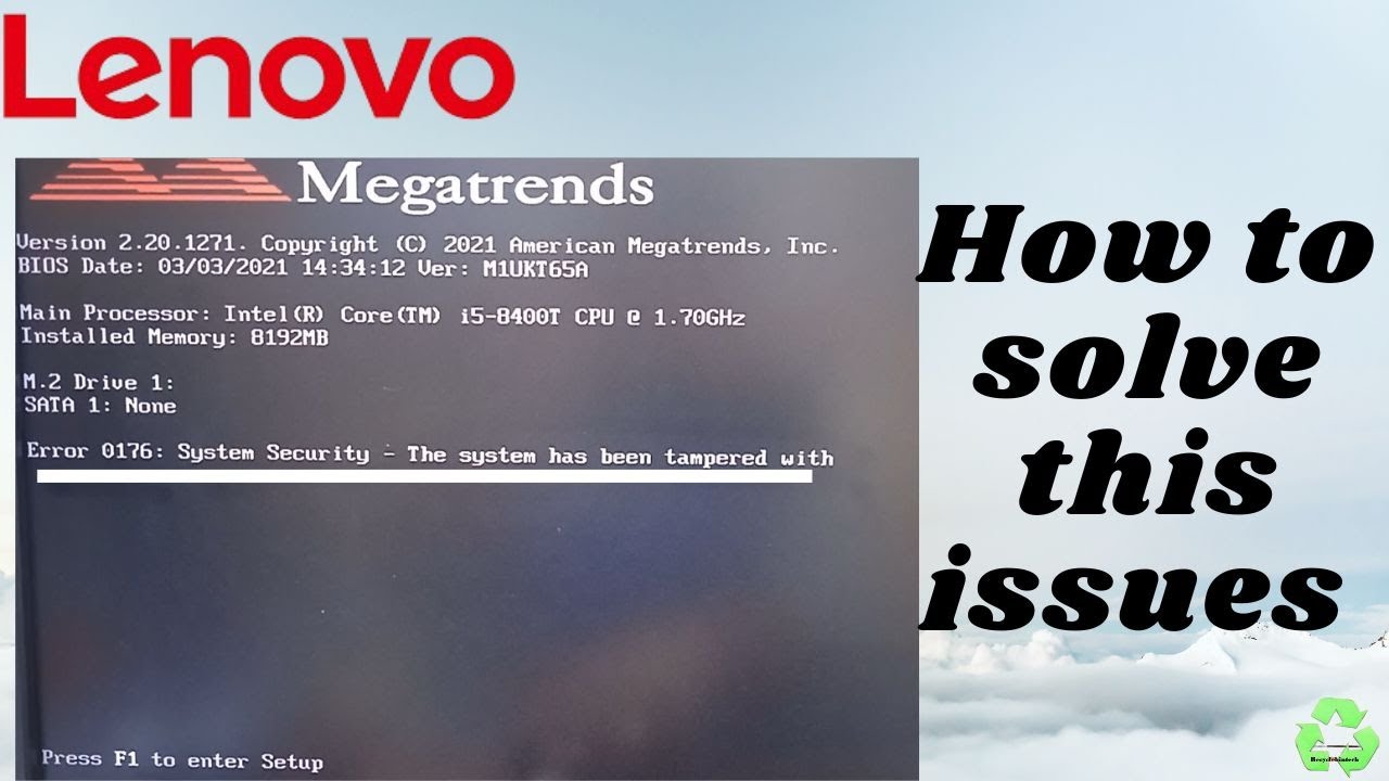 error 0176 system security the system has been tampered with