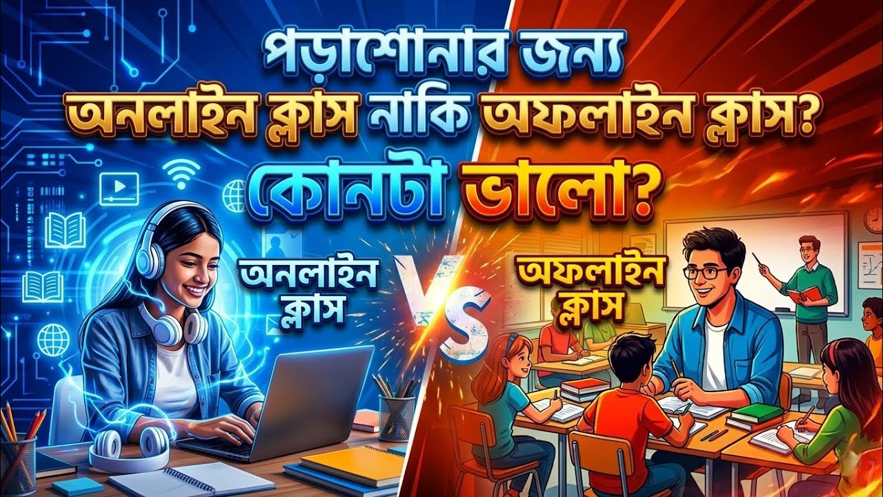 অনলাইন বনাম অফলাইন ক্লাস: কোনটি আপনার জন্য সেরা? | Online Class vs Offline Class: Which is Better?