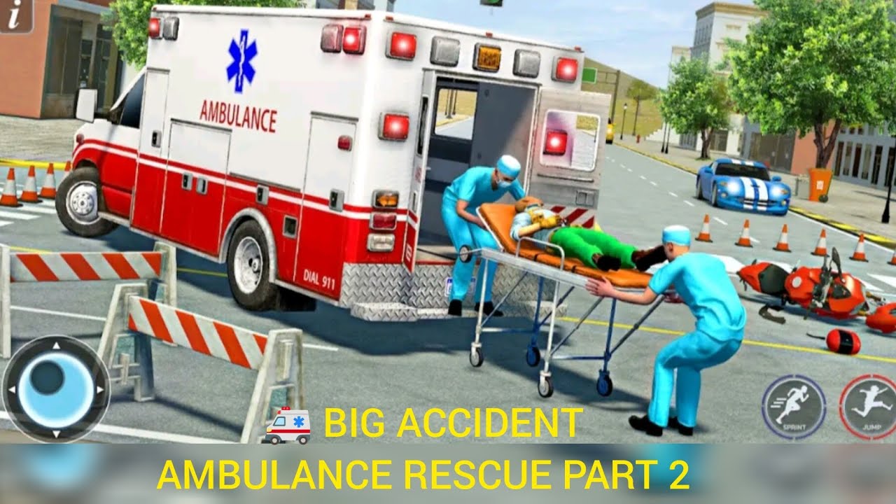 Ambulance Rescue Mission Part 2 🚑 Big Accident Emergency | City Ambulance Simulator Gameplay