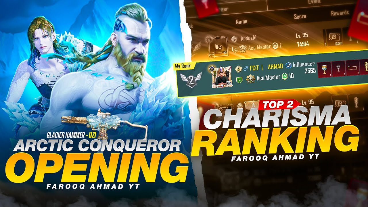 Arctic Conqueror Ultimate & Level 8 Glacier UZI | Charisma Ranking | 🔥 PUBG MOBILE 🔥